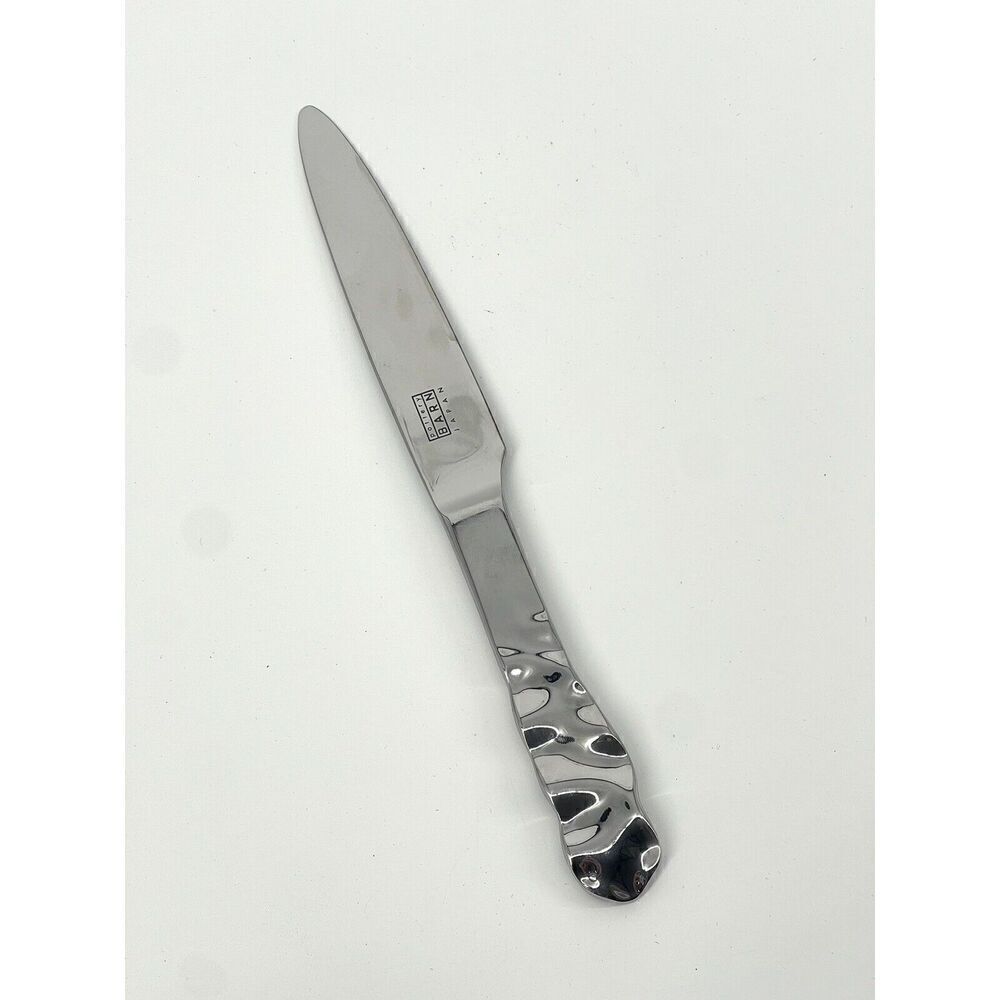 Pottery Barn Japan Stainless Flatware LETTUCE Dinner French Solid Knife 9.25”